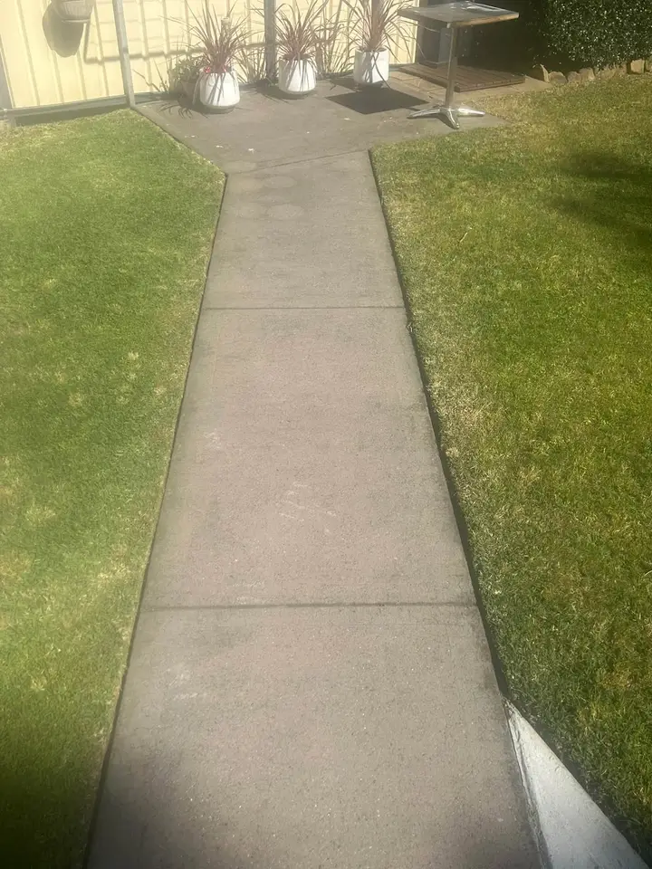 A path with the lawn edges trimmed either side